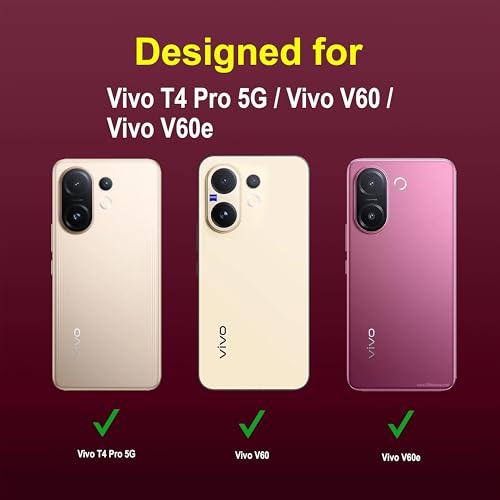Image of Zapcase Back Case Cover for Vivo T4 Pro 5G | Compatible for Vivo T4 Pro 5G Back Cover | Liquid Silicon Magic Case with Camera Protection | Plum