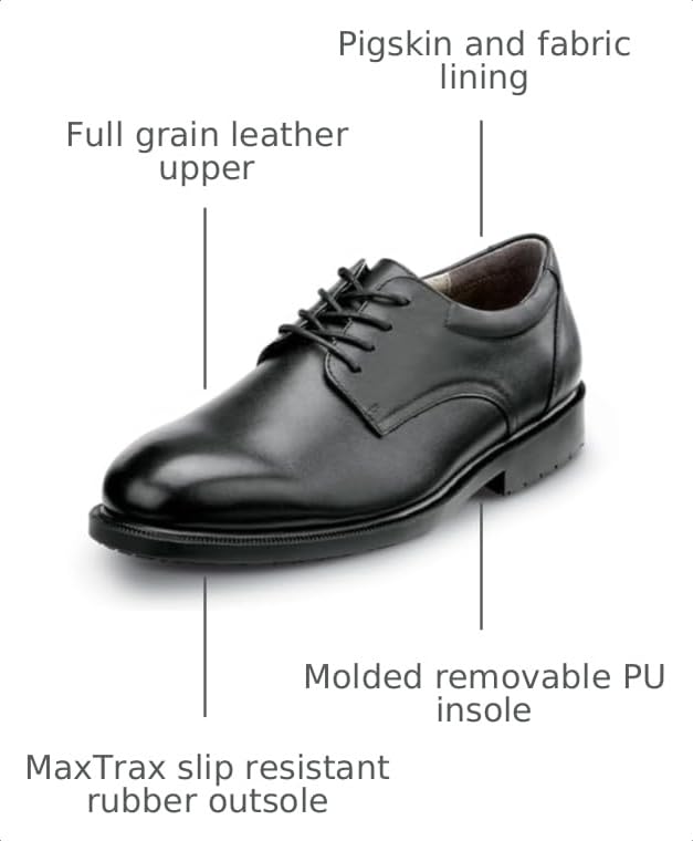 Image of SR Max Unisex Arlington MaxTrax Soft Toe SRO Dress Shoe