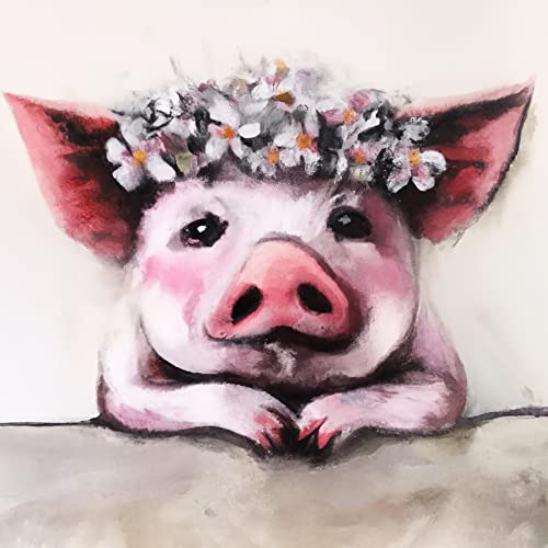 Kaliosy 5D Diamond Painting A Wreath Of Pig By Number Kits Paint With Diamonds Art, Diy Crystal Craft Full Drill Cross Stitch Decoration 12X 12Inch (X27375) #TOP11