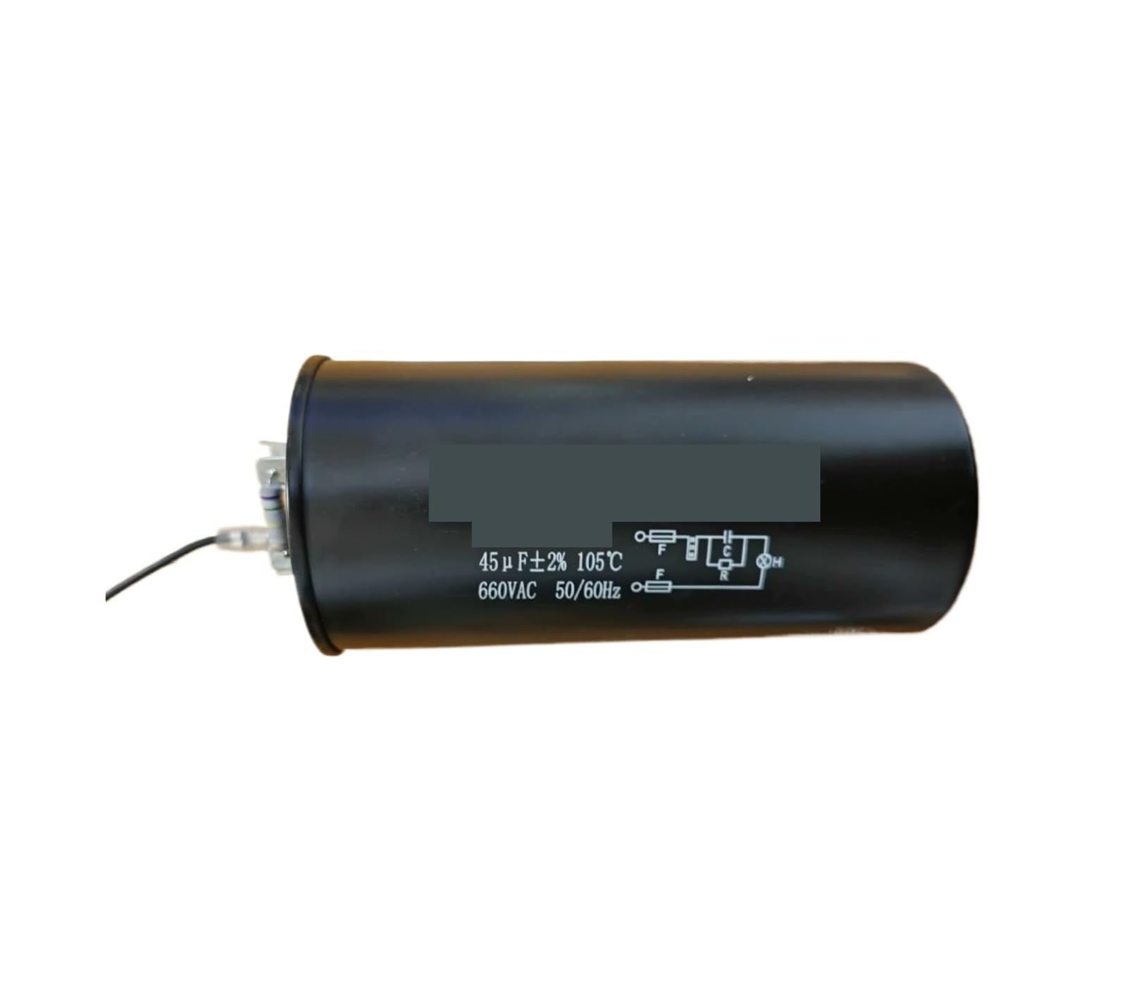 Condensateur 45UF 660V AC haute tension 65x148 anti-surchauffe