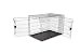 Amazon Basics Portable Metal Wire Dog Crate for Large Dogs, Double Door with Removable Tray, Divider Panel, Easy to Assemble, 48" x 30" x 32.5", Black