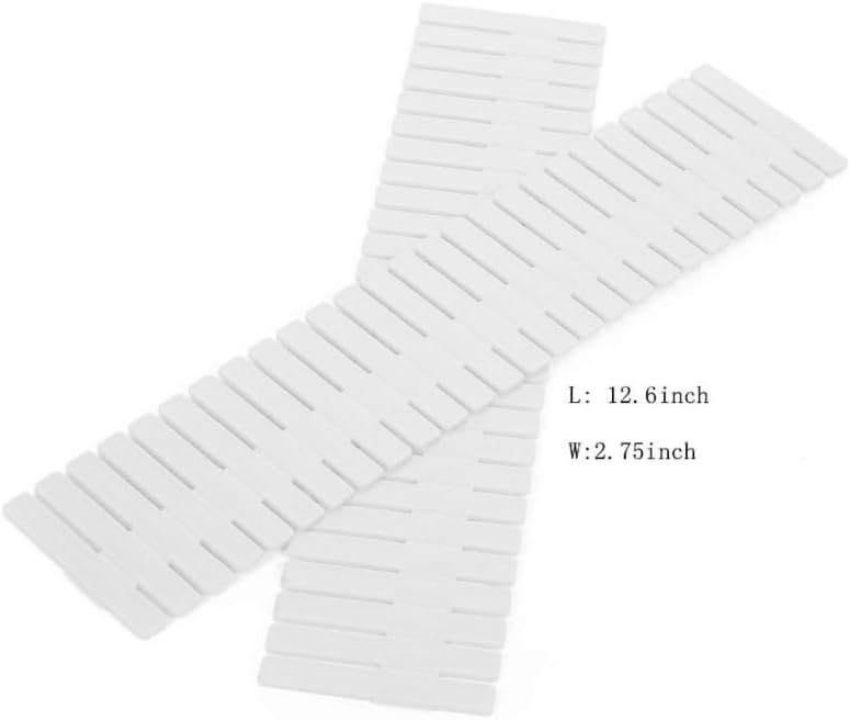 8 Piece White Plastic Drawer Divider Board Organizer for Drawers