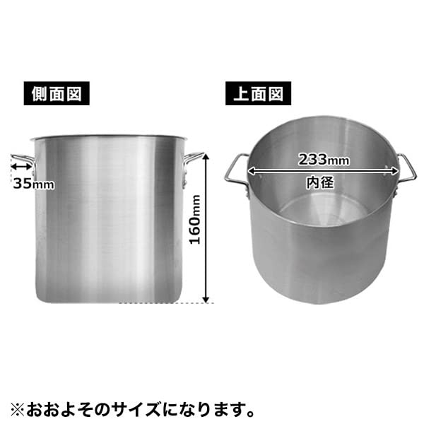 業務用熱伝導アルミ寸胴鍋　両手鍋（２） 業務用熱伝導アルミ寸胴鍋 両手鍋（2） 業務用熱伝導アルミ寸胴