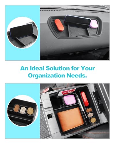 Image of CDEFG 2PCS for 2022 2023 2024 Nissan Frontier Center Console Organizer 2022-2024 Nissan Frontier Truck Dash Organizer Dash Storage Box 2022-2024 Frontier Truck Accessories(Not for 2025)