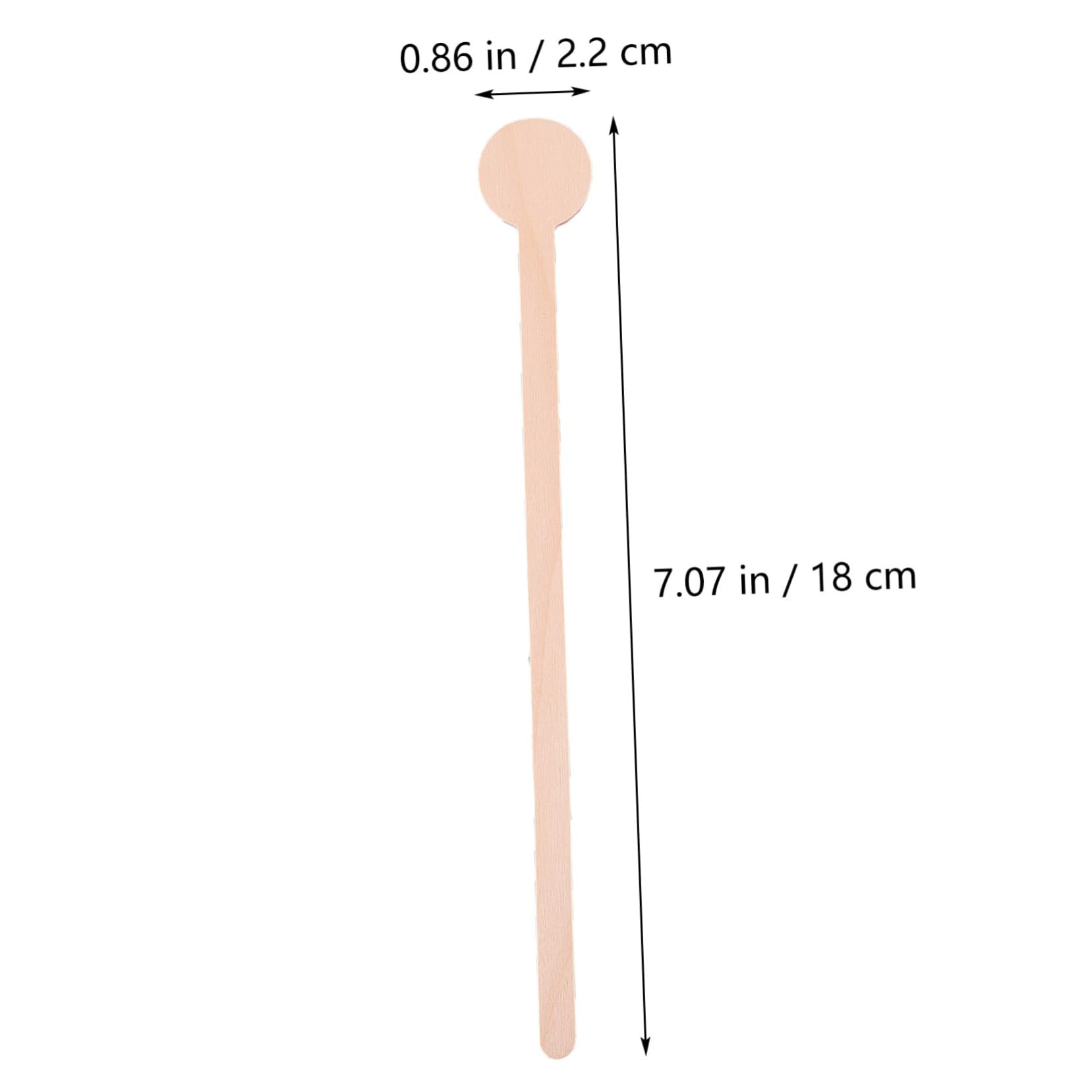 COLLBATH 50pcs Wooden Coffee Stirrer Stick Bar Supplies Long Stirring Paddle for Cocktails Latte Te