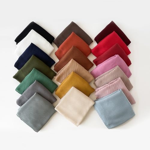 Pleated Head Scarf Solid Color Square Wraps Scarves 35 Inch Neckerchief Bandana Hair Scarf4