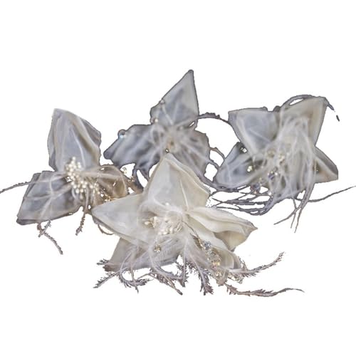 Clip de pelo de plumas para novia ideal en bodas de estilo Sen al aire libre 2