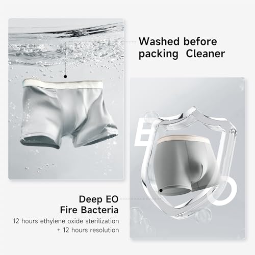 Mens Underwear Boxer Briefs 4-Pack Washed Mid Rise Disposable Shorts Portable Travel Hotel Emergency Underpants3