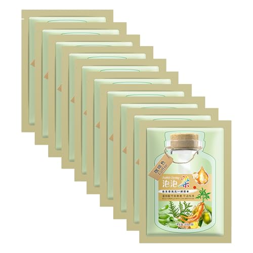 Tinte De Cabello En Burbujas | Champú De Tinte Instantáneo Con Burbujas De Plantas,10 Unidades De Color Portátil Instantáneo Con Espuma De Plantas Para El Cuidado Del Cabello,Para Mujeres