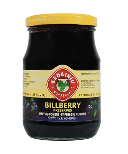 Kedainiu Bilberry (Chernika) Preserves 15.17 oz - Premium Quality