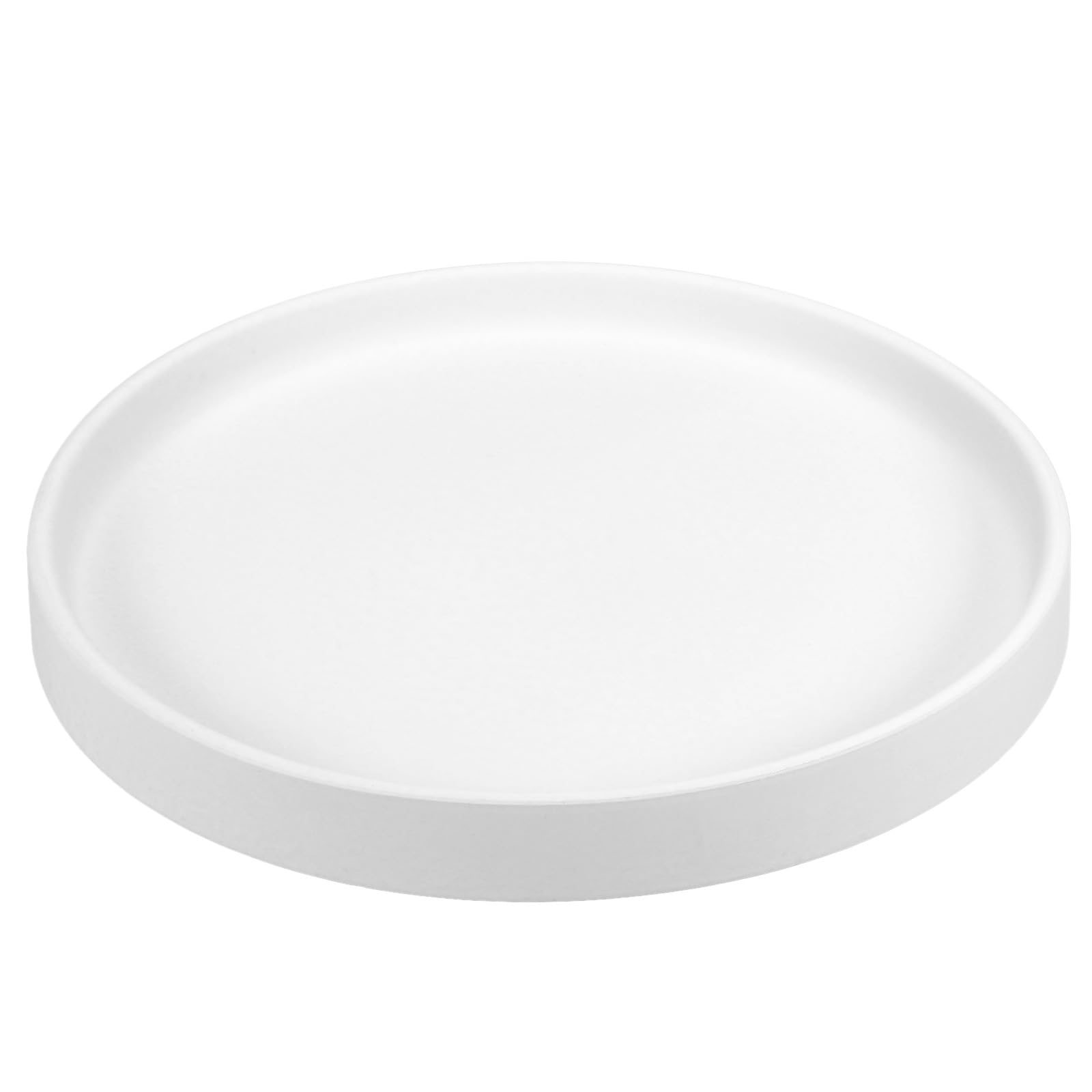 PATIKIL 7.7 Inch Round Ceramic Plant Saucer, Plant Saucer Tray Flower Planter Drip Tray for Indoors Outdoors Patio Balcony White
