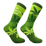 Crazy Dog T-Shirts Men's My Favorite Herb Socks Funny 420 Weed Leaf Pot Smoke Lovers Footwear