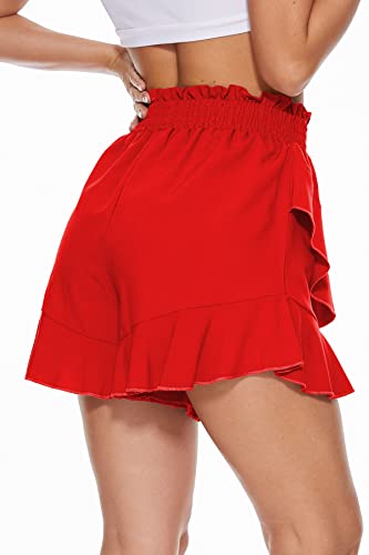 Smeng Womens Skirt For Teen Girls School Summer Outfits Dress Lightweight Skirts Femboys Skirt Sexy Outfits Beach Shorts Dress For Women Spring Red L #TOP1