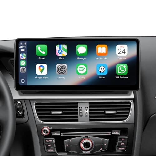 12.3" Android 13 Car Stereo for Audi A4 B8 S4 A5 S5 RS5 (2009-2016)-4G+64G Radio Upgrade, Wireless CarPlay Android Auto, 2400x900 Blue-Ray IPS Screen, Fits Concert/Symphony & MMI 3G, Retains