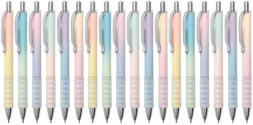 Gel Pens Medium Point 0.7mm Black Ink Gel Pen Retractable Cute Pens for Smooth Writing School Office Supplies, Pack of 18