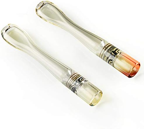 Glass Cigarette Holder Mouthpiece Set of 2 - Hand Crafted Regular Cigarette Smoking Tube