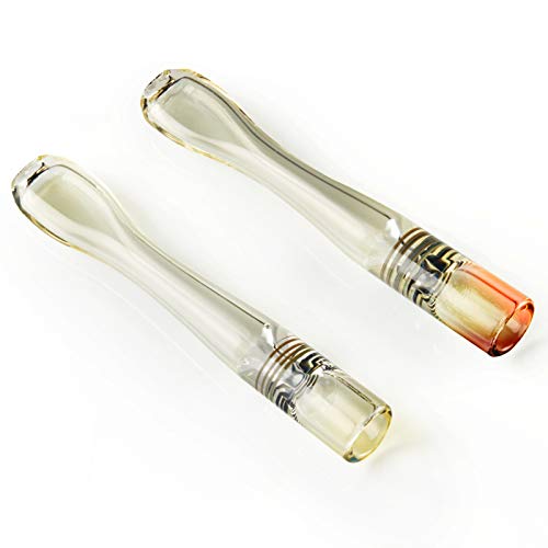 Glass Cigarette Holder Mouthpiece Set of 2 - Hand Crafted Regular Cigarette Smoking Tube