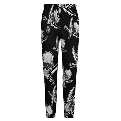 Pirate Flag Hoodies Skull Sweatshirts Skull And Swords Pajama Pants Men Pj Bottoms Sleepwear Lounge Pant4