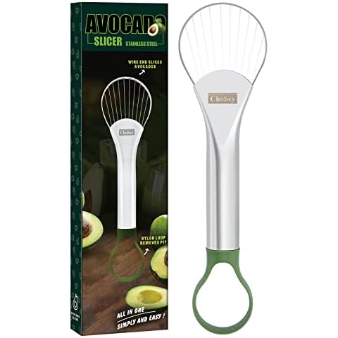 Avocado Slicer,Avocado Pit Remover Cutter/Peeler,Well Made Stainless Steel Avocado Slicer and Pitter Tool,Really Cutting Thin Slices,The Best Holiday Gifts Cover