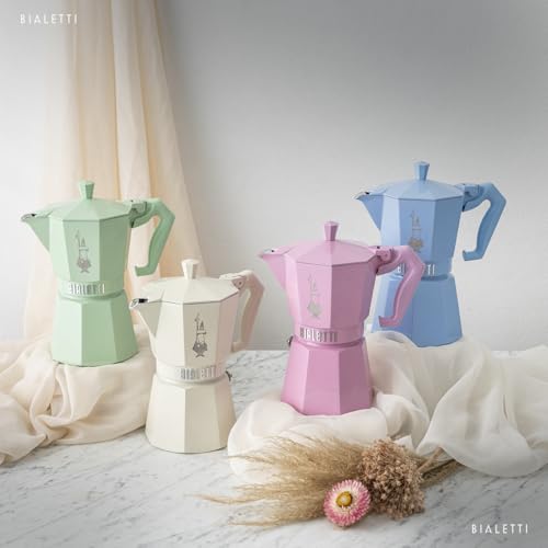 Image of Bialetti Exclusive Moka Pot, Premium Italian Stovetop Espresso Maker, Italian Made; Moka Pot /Percolator /Coffee Maker /Mocha Pot for an Authentic Italian Coffee (Pink, 3 Cup)