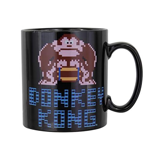 Paladone cerámica de Donkey Kong | Taza de té de café de Gran tamaño | Única y súper Divertida Forma de Beber tu Bebida Favorita, Nintendo, 550 ml