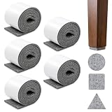 5 Stück Filzgleiter Selbstklebend Rolle 5cmx1m, Filzband Grau