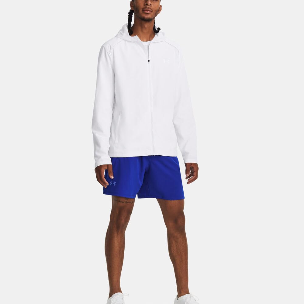 Under Armour Hommes Storm Run Hooded Jacket Vêtements De Course Veste Running White - Blanc