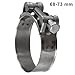 Heavy Duty Hose Clamps, Stainless Steel T-Bolt Clamp, Adjustable Range 52-73mm, Articulated Bolt Clamp For Automotive, Plumbing & Industrial Pipes(52-55 mm)