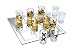 KOVOT Shot Glass Tic Tac Toe Game – 10 FULL-SIZED Shot Glasses Included