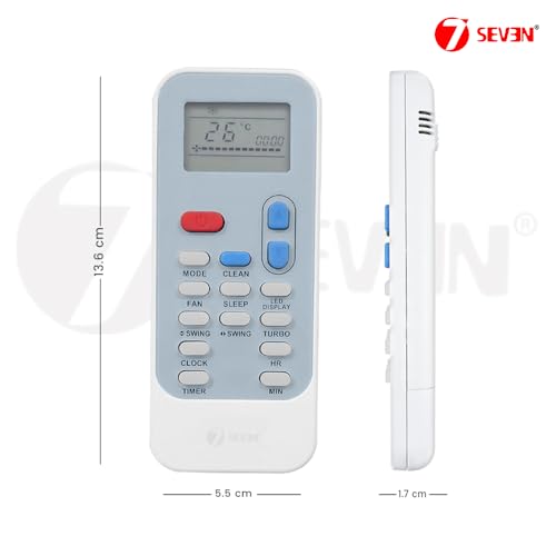 Image of 7SEVEN Compatible with Electrolux AC Remote Control Model 174 Suitable for Split and Window 1 1.5 2 Ton Air Conditioner Remote - Match Each Keys Exactly to Replicate Genuine Remote Function
