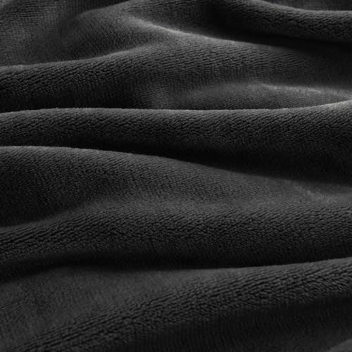 Cozylux CLUS20A30B2TH Fleece Blanket Throw Black - 300Gsm Lightweight Plush Fuzzy Cozy Soft Blankets And Throws For Sofa, Cozy Bed Blankets thumb #4