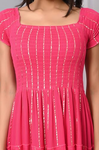 Image of IQRAAR Dress for Women Printed Midi Dress