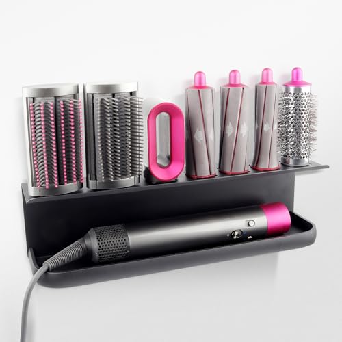 DALUOBO Airwrap Storage Holder Compatible with Dyson Airwrap Curling Iron Wall Mounted Storage Rack Holder for Home Organizer Black