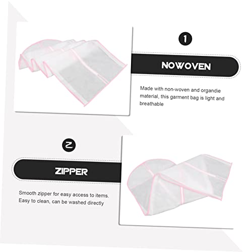 MAGICLULU Wedding Dress Storage Bag Long Garment Bag Cover for Dresses Gown Protection Zipper Design for Travel and Storage of Wedding Dresses and3