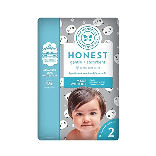 Image of Honest Diapers, Size 2, 12-18 Pounds, Pandas, 32 Diapers, The Honest Company