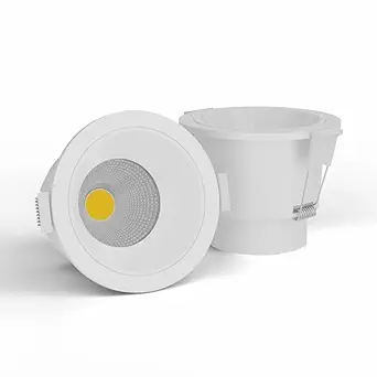 Harold Electricals 18W Alpha Series Concealed COB Spotlight | Recessed Ceiling LED Light - White Body(White Reflector) Neutral White Light