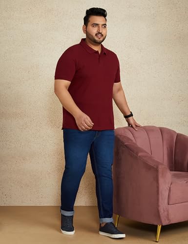 Image of Amazon Brand - Symbol Men's Cotton Rich Solid Polo Tshirt | Collar Tshirts | Half Sleeves | Plain-Regular Fit (Available in Plus Sizes and Combo Pack of 2)