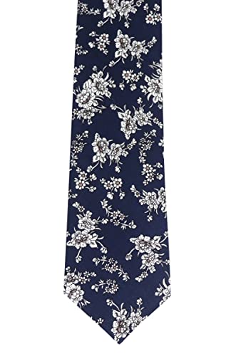 Image of Elfeves Men's Skinny Solid Color Tie Causal Cotton Linen Narrow Slim cut Necktie