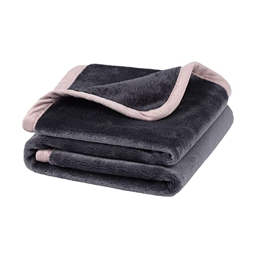 PiccoCasa Pet Dog Blanket Fluffy Fleece Soft and Warm Puppy Bed Blanket Throw Washable Cover Blanket Slate Grey 75cm x 100cm