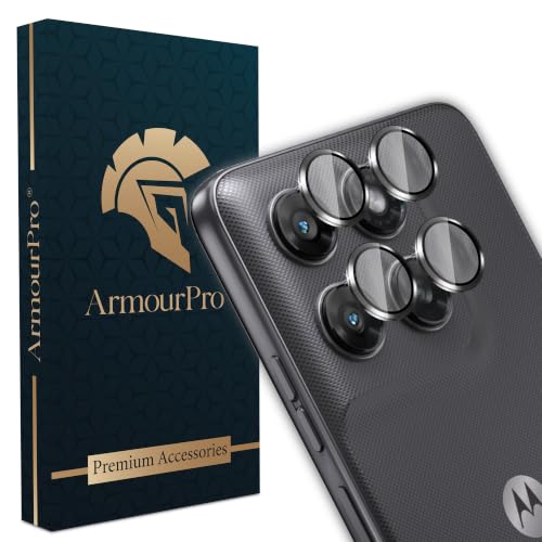 Image of ArmourPro Camera Rings Tempered Glass for Motorola G77 Power, Tough HD Individual Aluminum Alloy Rings 9H Camera Cover, Scratch-Resistant,Camera Lens Protection| Black, 1 Pack