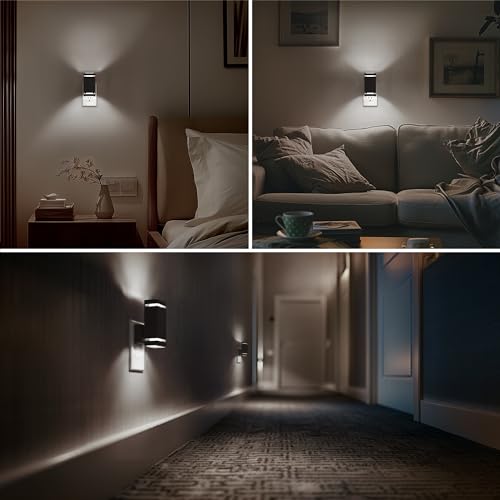 Image of Briignite Night Lights Plug into Wall, 2Pack Dimmable Daylight, Nightlight Plug in, Led Night Light 1W with Dusk to Dawn Sensor for Bedroom, Bathroom, Stair, Kitchen