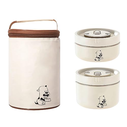 LANMOU Termo para Comida 450 ml Taza Aislada de Acero Inoxidable para Alimentos Bebida Sopa Termo Térmico para Sólido y Líquido para Bebe Niños y Adultos Regalo para niños (550ml+350ml+bag)