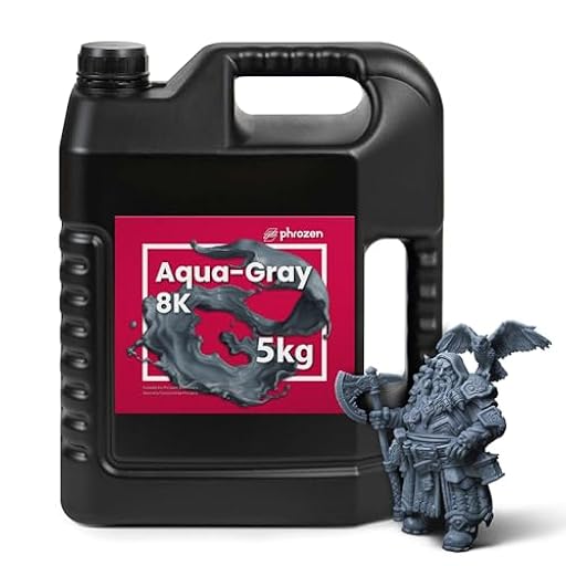 Phrozen Aqua-Gray 8K | Resina de Impresora 3D | Resina Estándar de Curado por Luz UV de 405 nm | Printing Resin para LCD/DLP/SLA Impresora | Alta Resolución y Precisión - Gris (5kg) | Ya disponible en tu tienda friki favorita! En mundofriki.es!