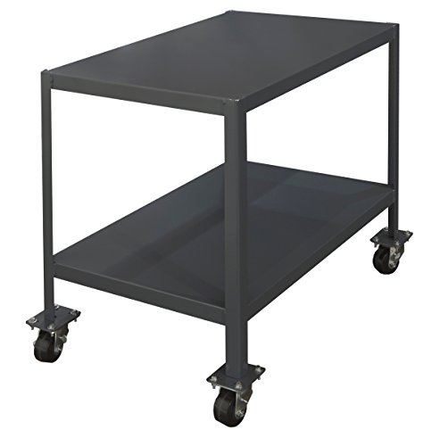 Durham Steel Mobile Medium Duty Machine Table, MTM244830-2K295, 2 Shelves, 2000 lbs Capacity, 48" Length x 24" Width x 30" Height #1