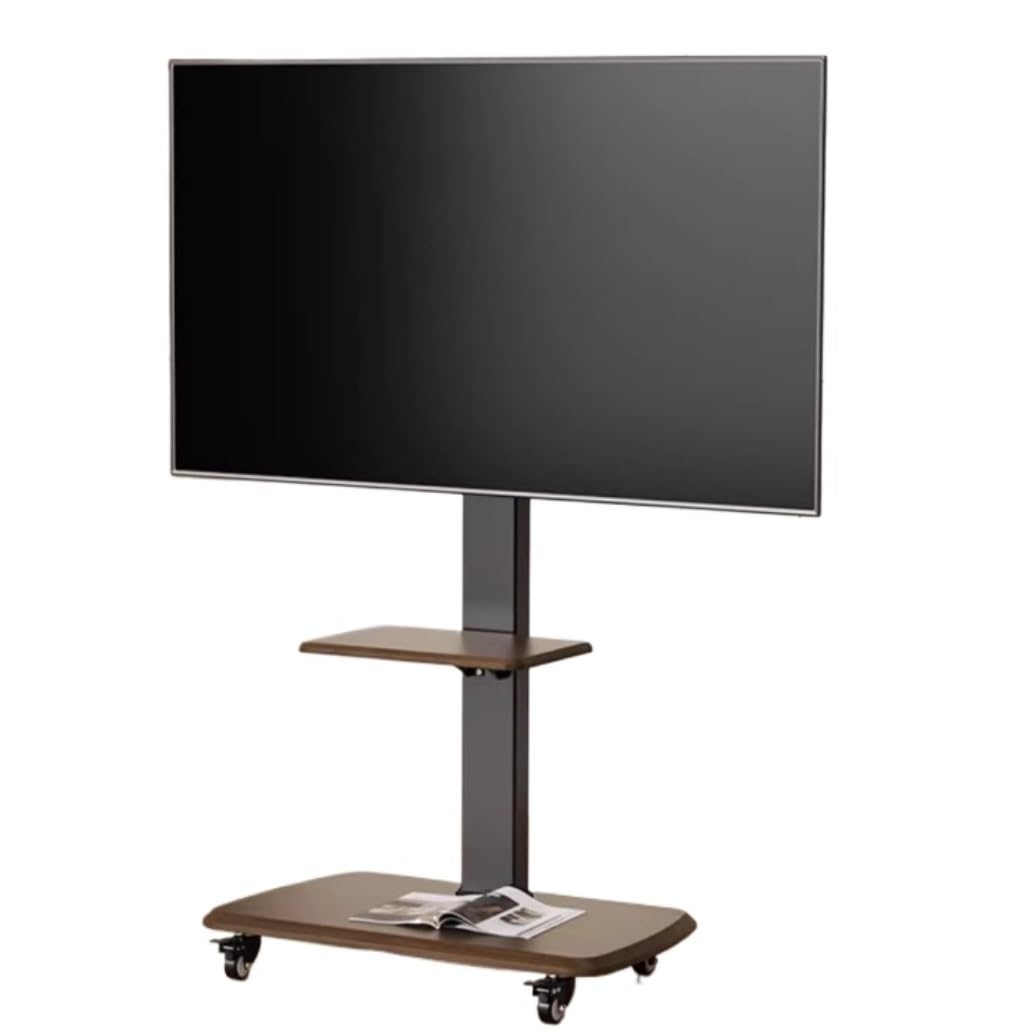 DFGHNBVC Universal Tv Stand Tv Stand Tv Bracket Mobile Tv Cart On Wheels With Av Shelf Rolling Tv Stand For 32-80 Inchlcd Flat Screen Tvs, Up To 132Lbs, Height Adjustable T