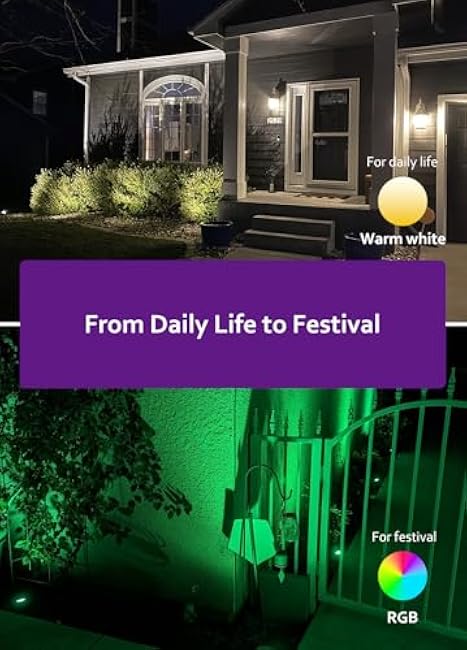 Spotlight Outdoor RGBW Landscape Lighting Kit LED Spot Lights 6W Color Changing