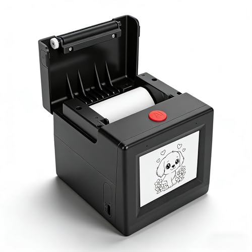 Image of VBESTLIFE AI Voice Sticker Printer, 2.4G WiFi Thermal Printer with Display for Home Study DIY Projects, for Work, Study, Creativity