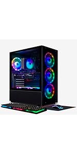 STGAubron Gaming Desktop PC, AMD Ryzen 5 PRO 2600 up to 3.9G, 16G DDR4, 512G SSD, GeForce RTX 206...