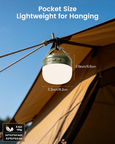 Glocusent 400H Camping Lantern, 5000mAh Rechargeable Lantern, Solar Pocket - image 5