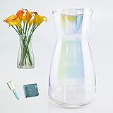 ❤️El clásico jarrón de cristal transparente colorido se puede utilizar en cualquier temporada.